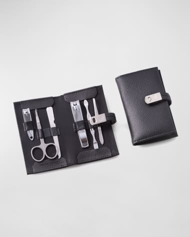 Bey-Berk 6-Piece Manicure Set in Leather Case