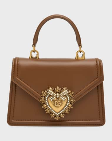 Dolce&Gabbana Devotion Mini Leather Top-Handle Bag