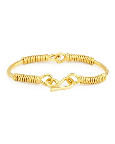 Jean Mahie Spiraled 22K Yellow Gold Bracelet
