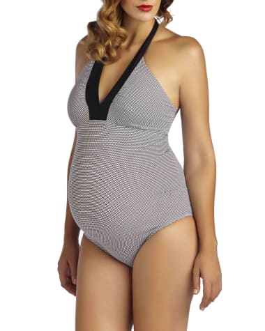 Pez D'Or Maternity Textured One-Piece Halter Swimsuit