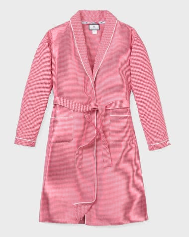 Petite Plume Mini Gingham Robe, Size 2-14