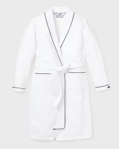 Petite Plume Solid Robe w/ Contrast Piping, Size 2-14