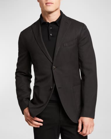 Boglioli Men's Herringbone Two-Button Wool Jacket