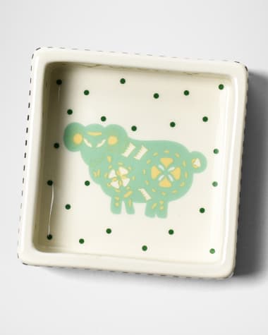 Coton Colors Chinese Zodiac Ram Small Square Trinket Bowl