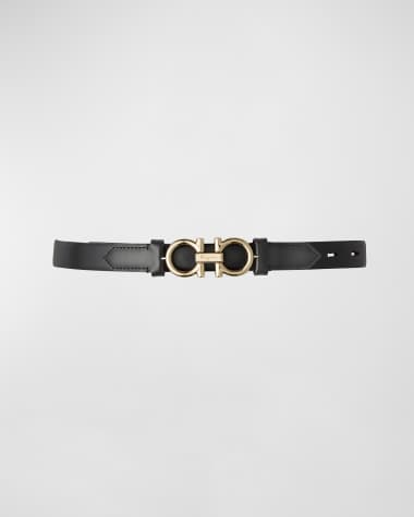 Ferragamo Gancini-Buckle Leather Rolo Belt