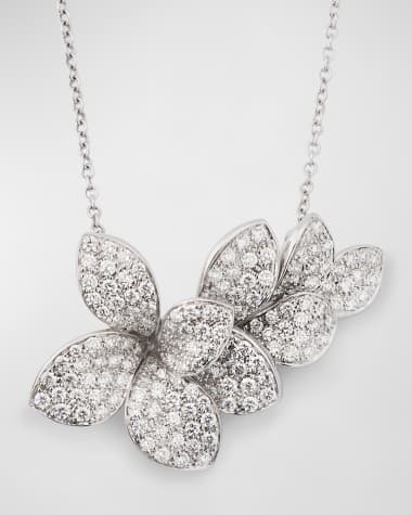 Pasquale Bruni Giardini Segreti 18k White Gold Short Diamond Pendant Necklace