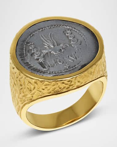 Jorge Adeler Men's Marc Antony Ancient Coin 18K Gold Ring