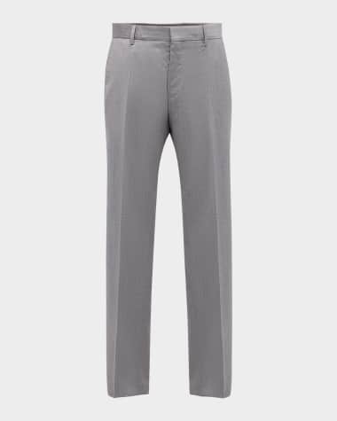 BOSS Men's Genesis Slim-Fit Wool Trousers, Light Gray