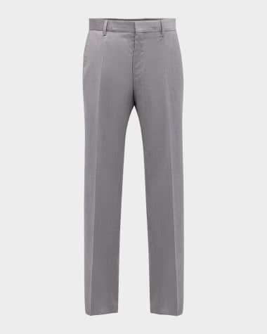 BOSS - Slim-fit trousers in cotton and silk with stretch