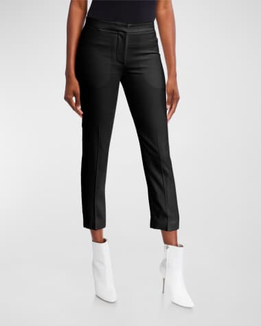 McQueen Leaf Crepe Cigarette Trousers