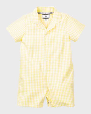 Petite Plume Gingham Summer Shortall, Size 0-24 Months