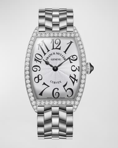 Franck Muller Ladies Curvex Stainless Steel Diamond Watch