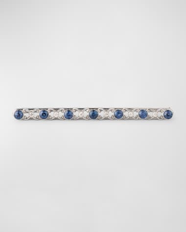 NM Estate Estate Platinum Sapphire and Diamond Bar Pin