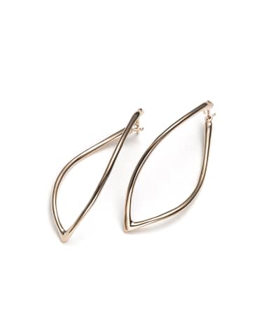 Mattioli 18k Rose Gold Navette Hoop Earrings