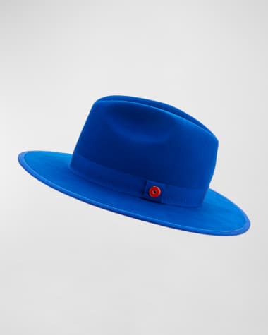 Keith James Queen Red-Brim Wool Fedora Hat