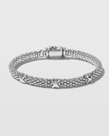 LAGOS Embrace Silver X Rope Bracelet, 6mm