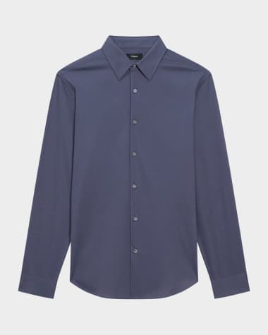 Theory Men's Sylvain Shirt in Structure Knit