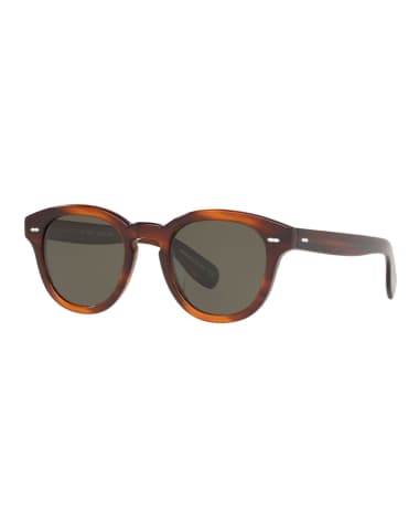 Oliver Peoples Cary Grant Oval Polarized Acetate Sunglasses