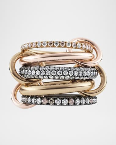 Spinelli Kilcollin Leo 18k 2-Tone 5-Link Ring w/ Diamonds