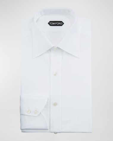 TOM FORD Men's Solid Poplin Dress Shirt