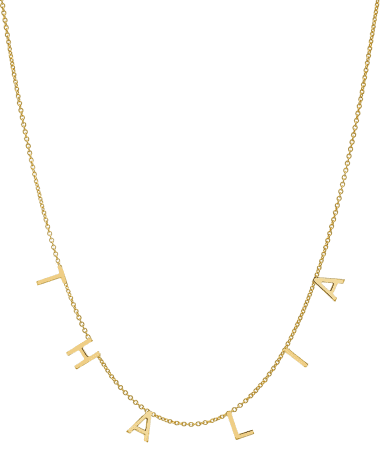 Zoe Lev Jewelry Personalized 14k Gold 6 Mini Initial Necklace