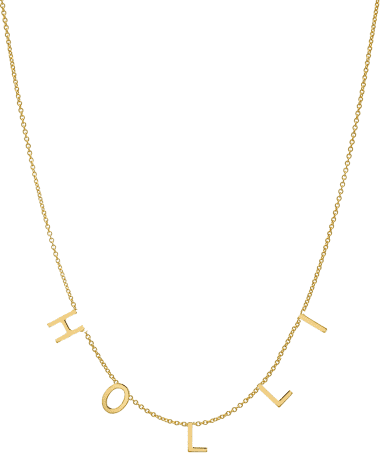 Zoe Lev Jewelry Personalized 14k Gold 5 Mini Initial Necklace