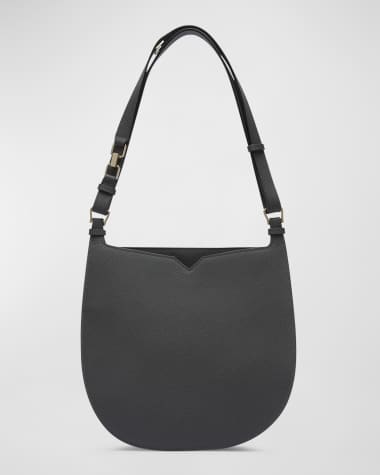 Valextra Saffiano Weekend Hobo Bag
