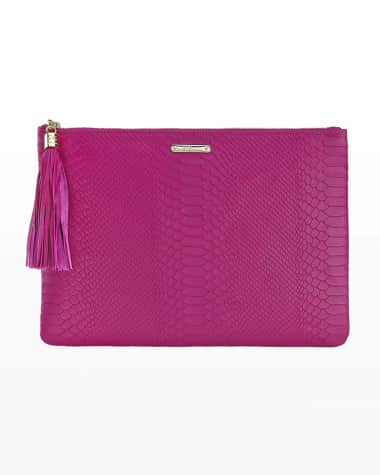Gigi NY Python Leather Zip All-In-One Clutch - Desires by Mikolay