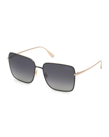 TOM FORD Heather Square Metal Sunglasses