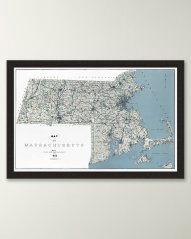 Wendover Art Group Chart of Massachusetts and Coast