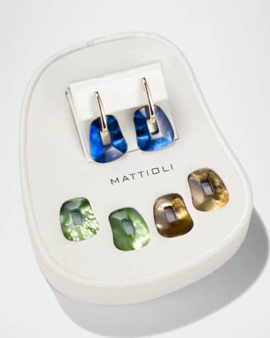Mattioli Puzzle Hoop Earrings, Mother-of-Pearl