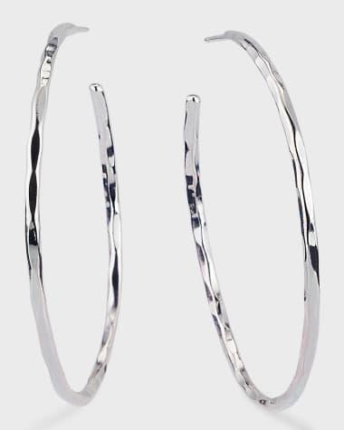 NEST Jewelry Silver Thin Hammered Earrings