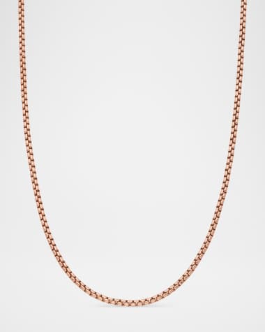 David Yurman 2.7mm Men's Box Chain Necklace in 18K Gold, 24"L