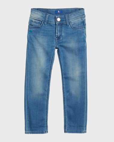 Stefano Ricci Kids' Denim Sport Trousers, Size 6-12