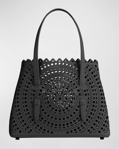 ALAIA Mina 32 Tote Bag in Vienne Perforated Leather