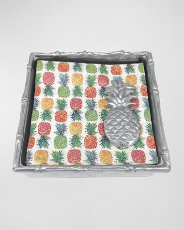Mariposa Pineapple Bamboo Napkin Box
