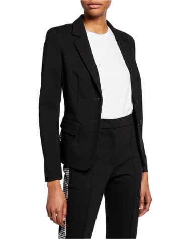 Escada Sport Bamianne Houndstooth-Side Blazer Jacket