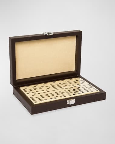 Brouk and Co Domino Game Set with Vegan Leather Case
