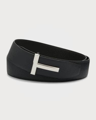 Tom Ford Black Leather Belt – NYC Designer Outlet