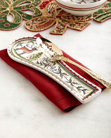 Neiman Marcus Christmas Pavoes Spoon Rest