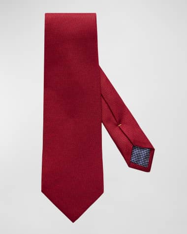 Eton Men's Textured Solid Silk Tie