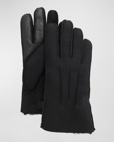 UGG Men's Three-Cord Contrast Sheepskin Gloves