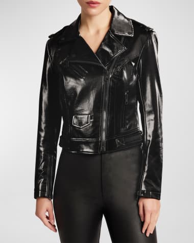 Strip Leather Drape Front – Blanc Noir Online Store