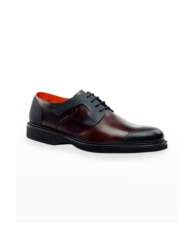 Ike Behar Men's Nova Bold Design Perforated Derby Shoes