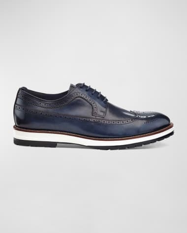 Ike Behar Men's Louis Hybrid Wing-Tip Leather Derby Shoes