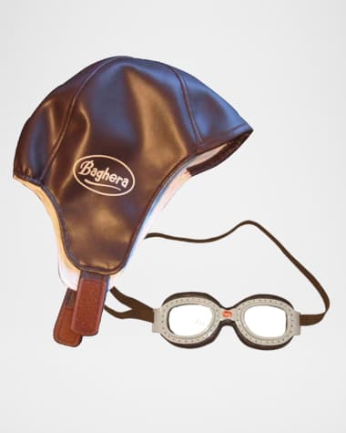 Baghera Racing Set w/ Aviator Goggles & Helmet