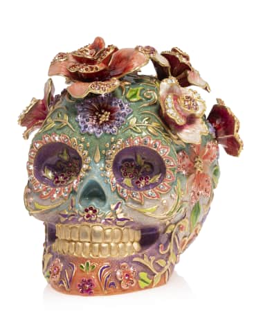 Jay Strongwater Catrina Skull with Roses
