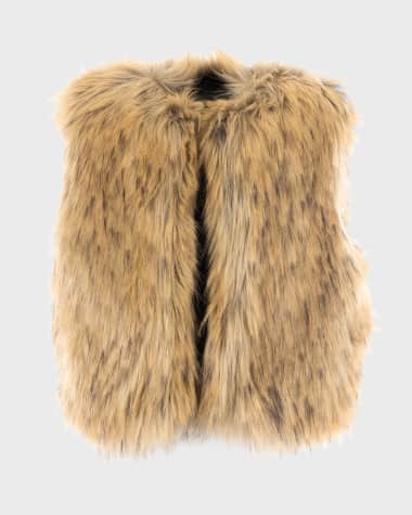 Fabulous Furs Kid's Fashion Faux Fur Vest, Size XXS-L