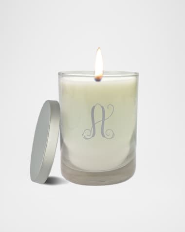 Carved Solutions Monogram Clear Glass Candle