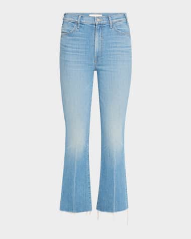 MOTHER The Hustler Ankle Fray Straight-Leg Jeans